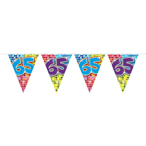 65 Jaar Mini Slinger Birthday Blocks - 3 meter 65 Jaar Mini Slinger Birthday Blocks - 3 meter